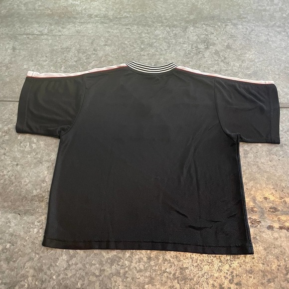 Vintage K-Swiss Jersey Shirt Womens Small Medium USA V-Neck Embroidered Black - Picture 10 of 14